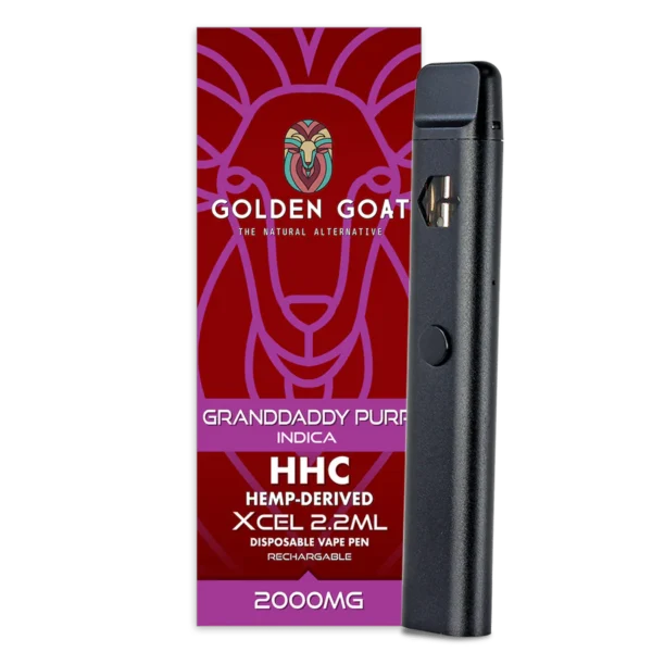 HHC Vape Pen​ - Golden Goat 2.2ml HHC Vape - Granddaddy Purple