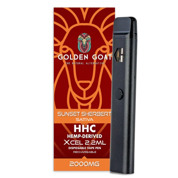 HHC Vape UK​​ - Golden Goat 2.2ml HHC Vape - Sunset Sherbert