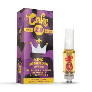 THC Vape Cartridge - Cake 2000mg King James XIII Cart 95%THC