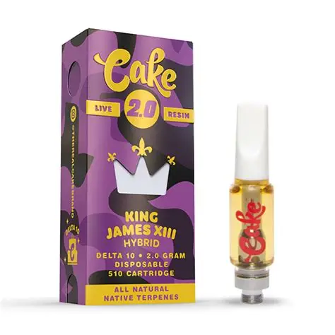 THC Vape Cartridge - Cake 2000mg King James XIII Cart 95%THC
