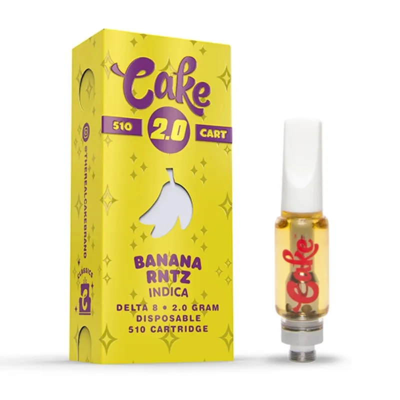 THC Vape Cartridge - Cake 2000mg Banana Runtz THC Cart 95%THC
