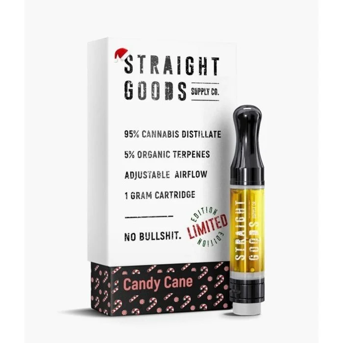 THC Vape Cartridge - Straight Goods 1gram Candy Cane Cart 95%THC