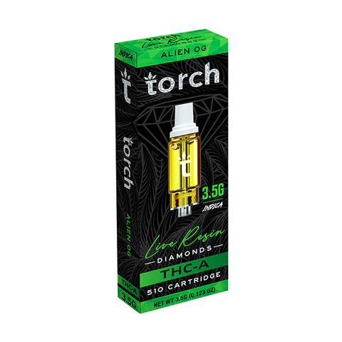 THC Vape Cartridge - Torch 3500mg Alien OG Cart 80%THC